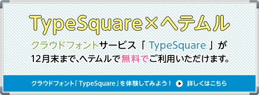 ���饦�ɥե���ȥ����ӥ���TypeSquare�פ����������ޤǥإƥ���̵���Ǥ�����ĺ���ޤ���